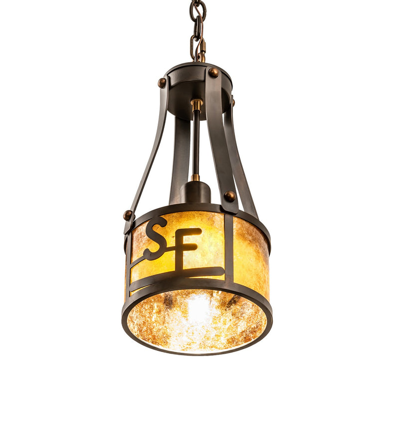 Meyda Tiffany 257430 One Light Pendant, Dark Burnished Antique Copper