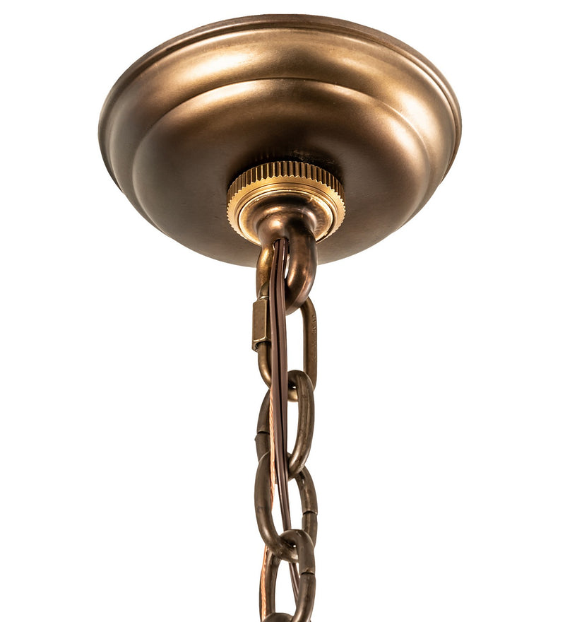Meyda Tiffany 257430 One Light Pendant, Dark Burnished Antique Copper