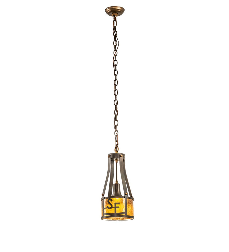 Meyda Tiffany 257430 One Light Pendant, Dark Burnished Antique Copper