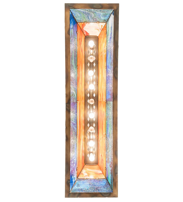 Meyda Tiffany 258790 Nine Light Pendant, Dark Burnished Antique Copper, Raw Steel, & Solar Black