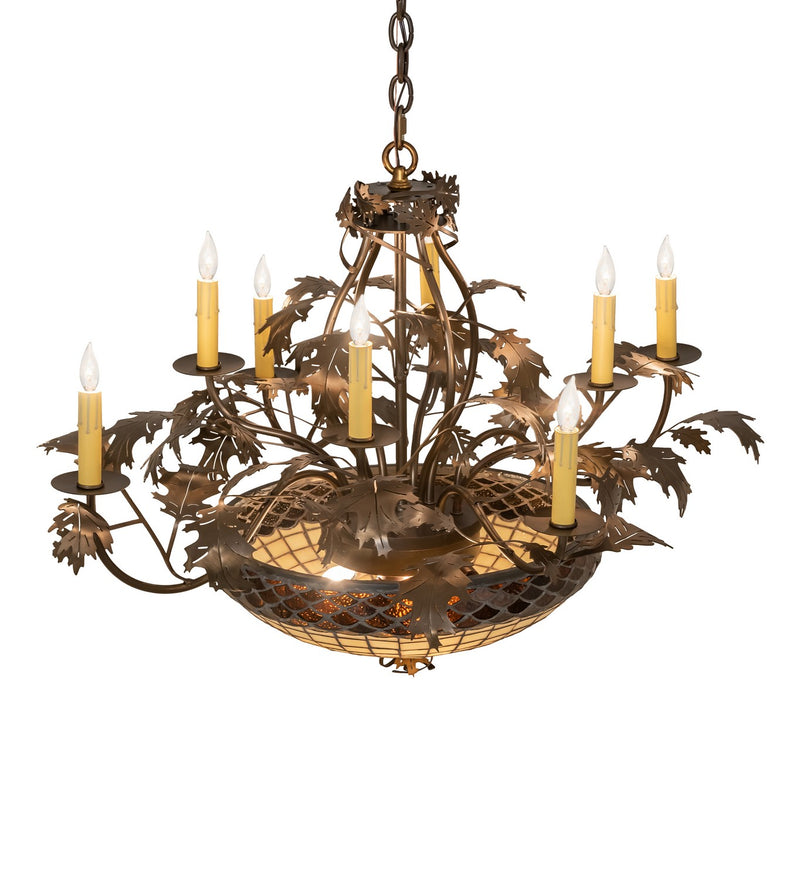 Meyda Tiffany 259045 11 Light Chandelier, Antique Copper