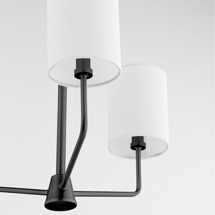 Quorum 657-3-59 Three Light Chandelier, Matte Black