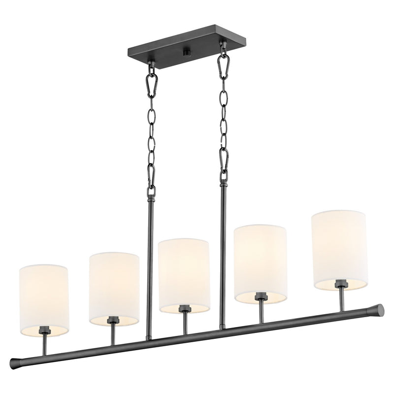 Quorum 647-5-59 Five Light Chandelier, Matte Black