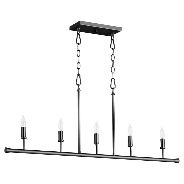 Quorum 647-5-59 Five Light Chandelier, Matte Black