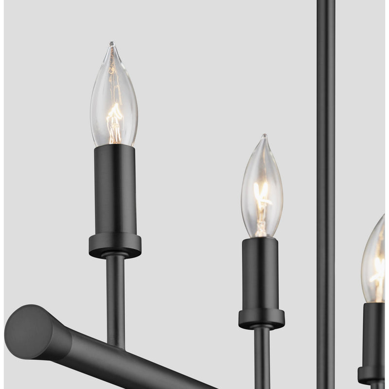 Quorum 647-5-59 Five Light Chandelier, Matte Black
