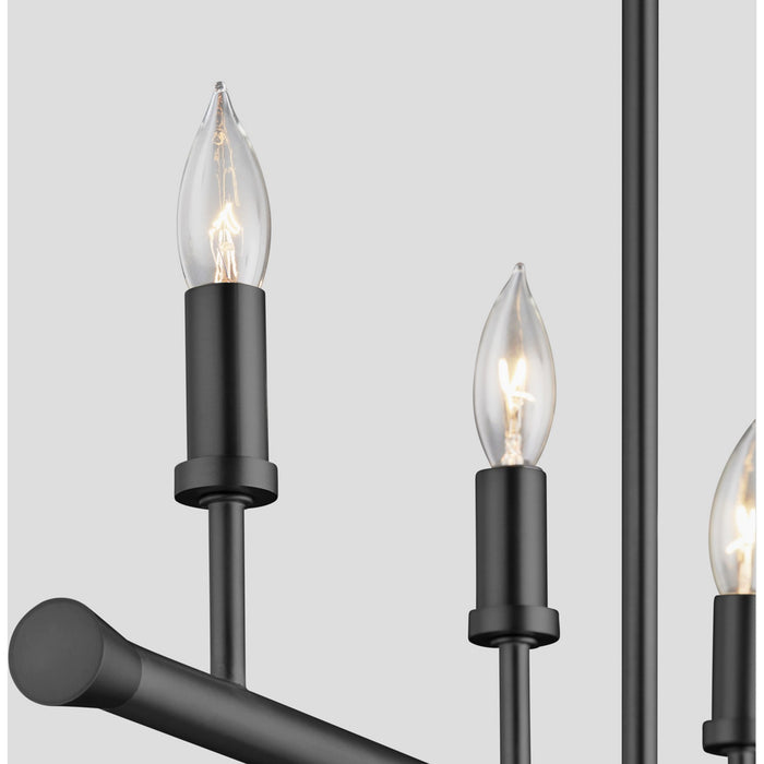 Quorum 647-5-59 Five Light Chandelier, Matte Black