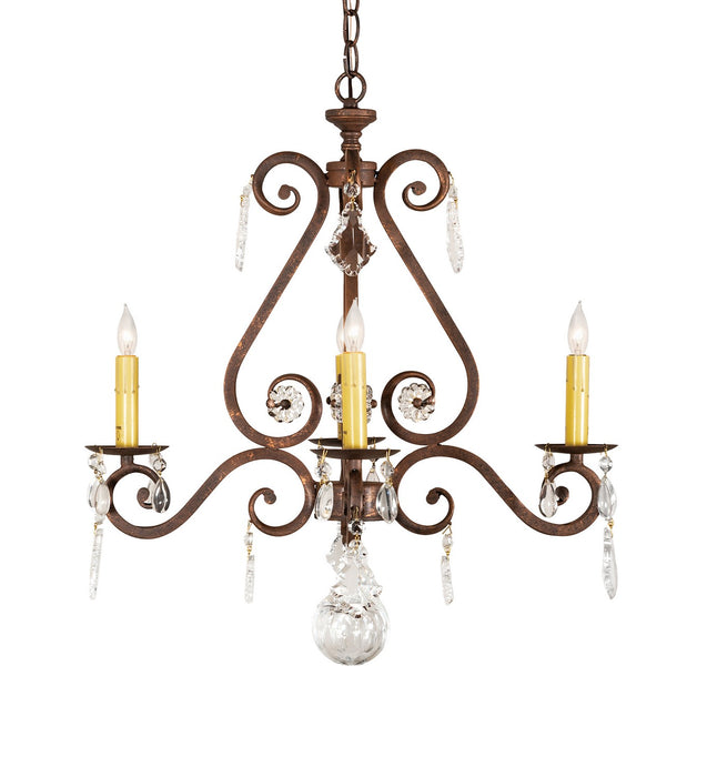 Meyda Tiffany 257372 Four Light Chandelier, Antique Rust