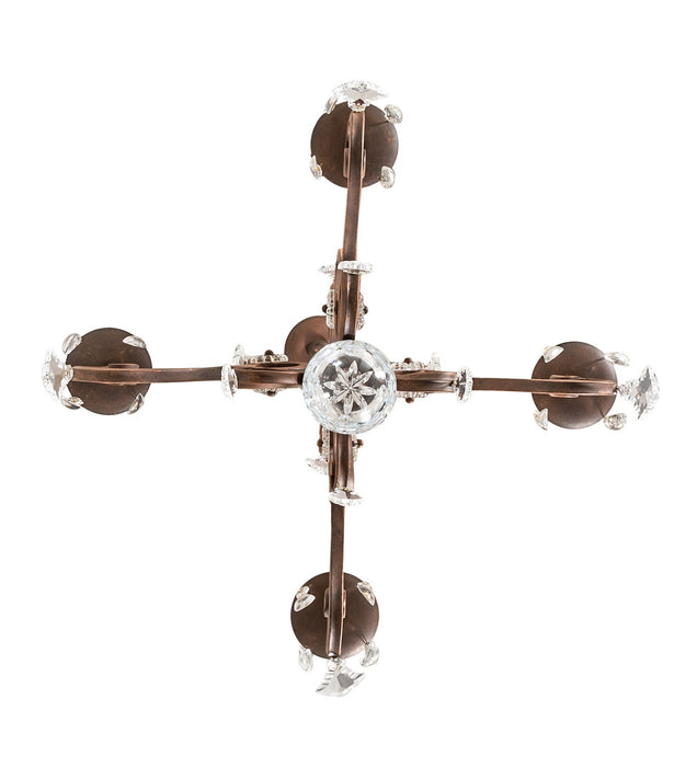 Meyda Tiffany 257372 Four Light Chandelier, Antique Rust