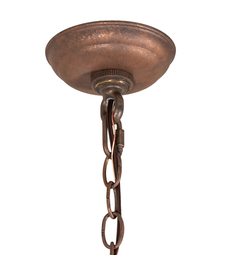Meyda Tiffany 257372 Four Light Chandelier, Antique Rust
