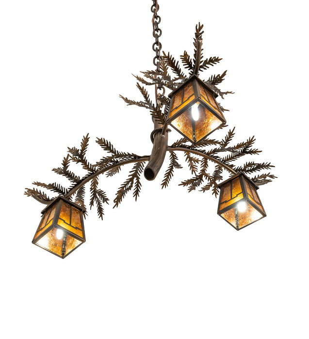 Meyda Tiffany 257933 Three Light Chandelier, Dark Burnished Antique Copper