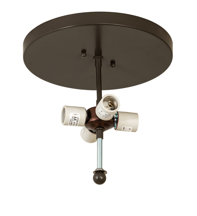 Meyda Tiffany 258530 Four Light Flushmount, Timeless Bronze