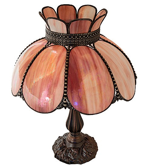 Meyda Tiffany 259879 Two Light Table Lamp, Mahogany Bronze