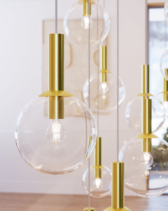 Sonneman 3762.38 One Light Pendant, Satin Brass