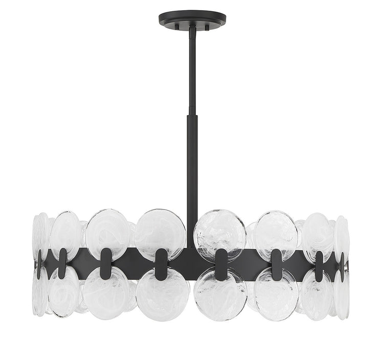 Savoy House 1-3720-6-89 Six Light Chandelier, Matte Black
