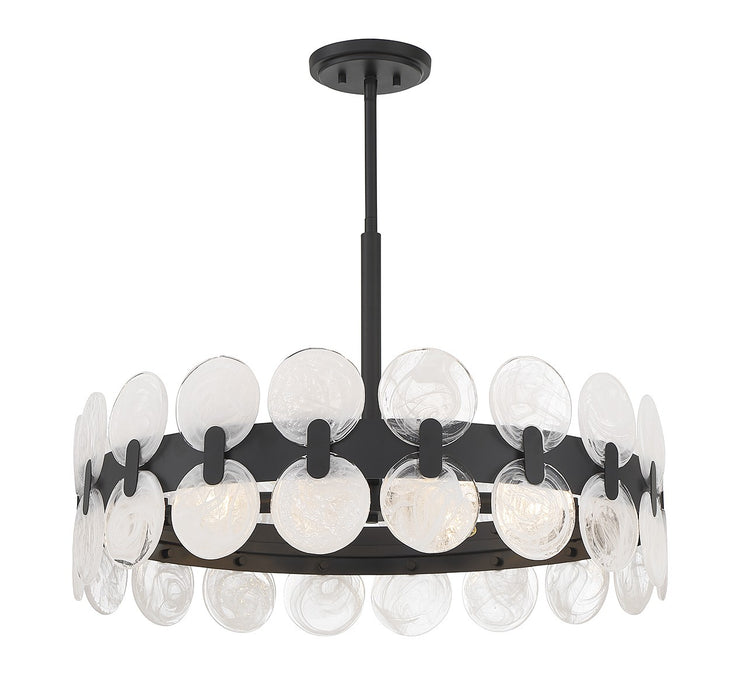 Savoy House 1-3720-6-89 Six Light Chandelier, Matte Black