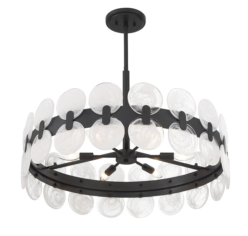 Savoy House 1-3720-6-89 Six Light Chandelier, Matte Black