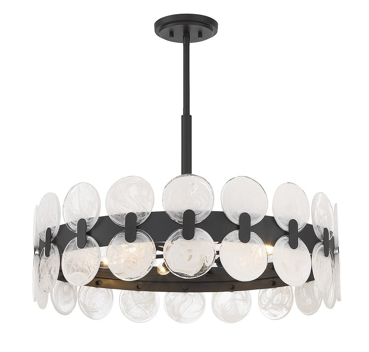 Savoy House 1-3720-6-89 Six Light Chandelier, Matte Black