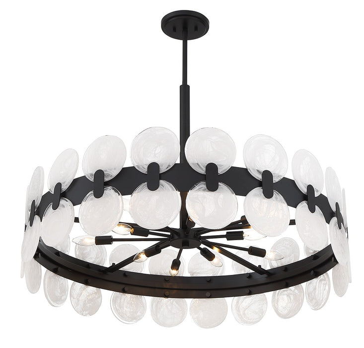Savoy House 1-3722-10-89 Ten Light Chandelier, Matte Black
