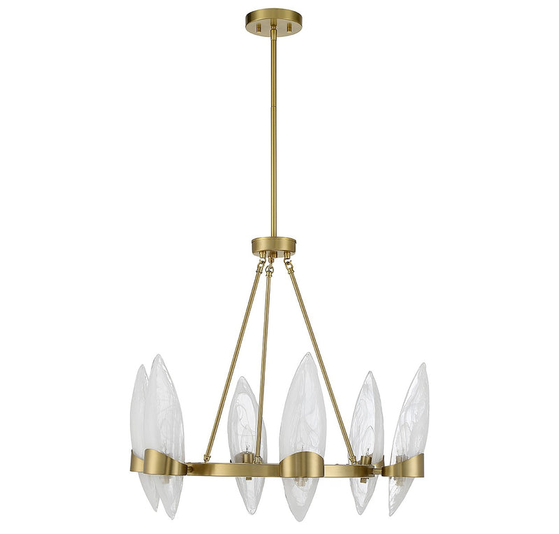 Savoy House 1-5500-6-322 Six Light Chandelier, Warm Brass