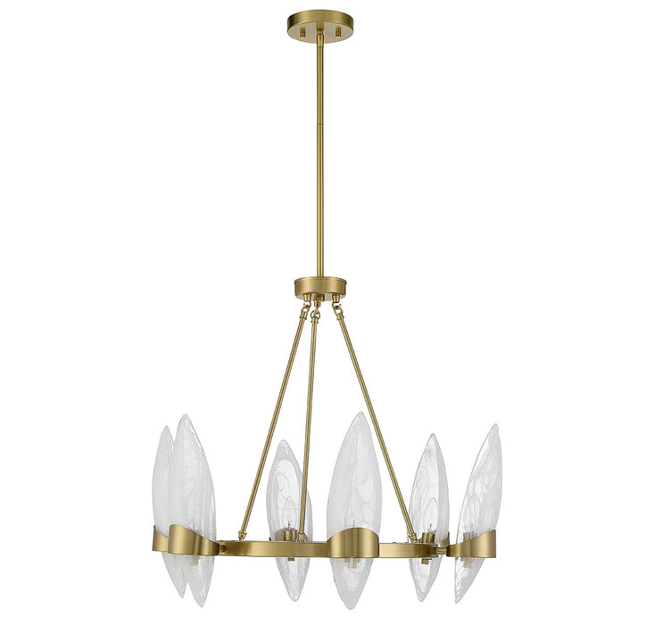 Savoy House 1-5500-6-322 Six Light Chandelier, Warm Brass