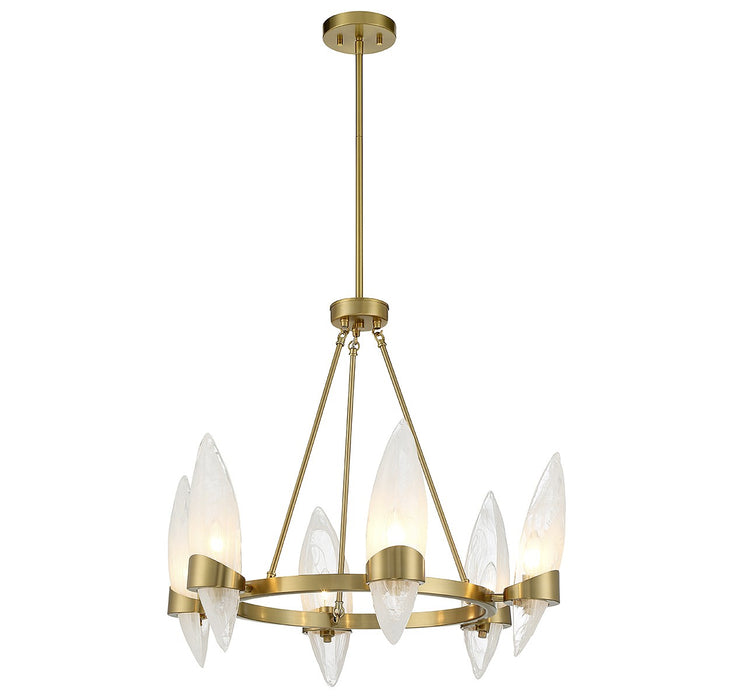 Savoy House 1-5500-6-322 Six Light Chandelier, Warm Brass