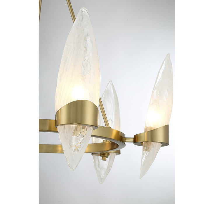 Savoy House 1-5500-6-322 Six Light Chandelier, Warm Brass