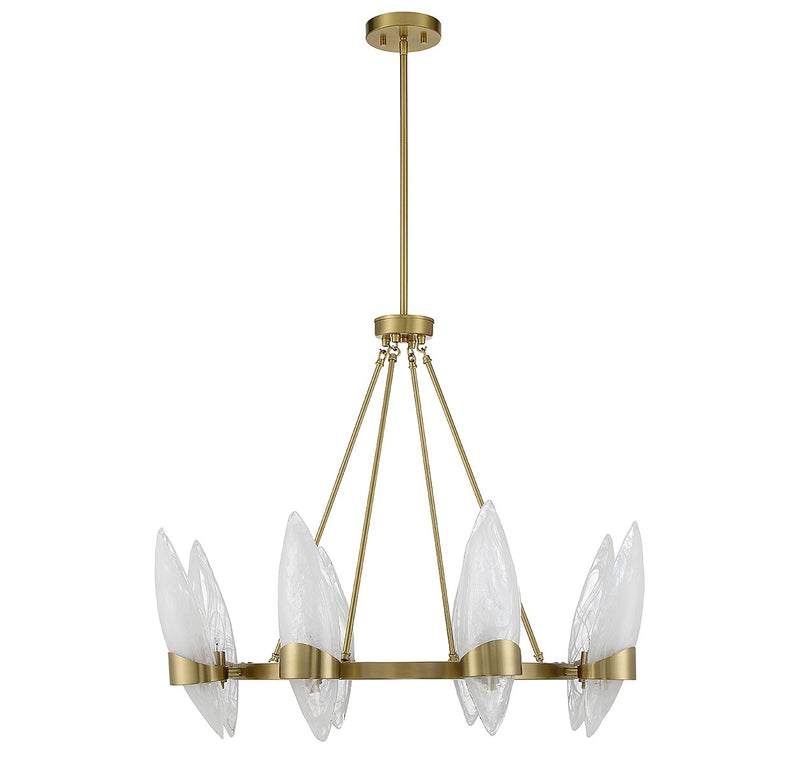 Savoy House 1-5502-8-322 Eight Light Chandelier, Warm Brass