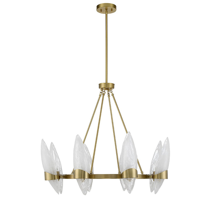 Savoy House 1-5502-8-322 Eight Light Chandelier, Warm Brass