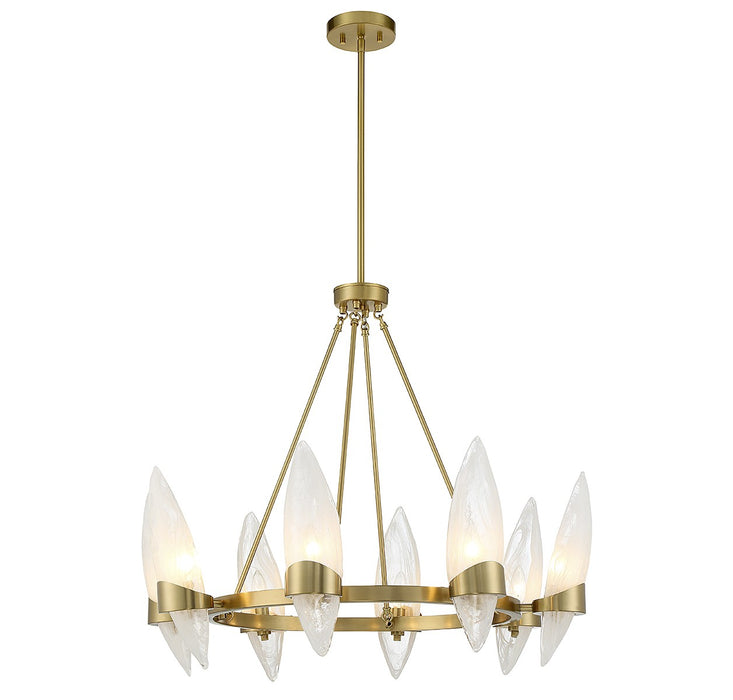 Savoy House 1-5502-8-322 Eight Light Chandelier, Warm Brass
