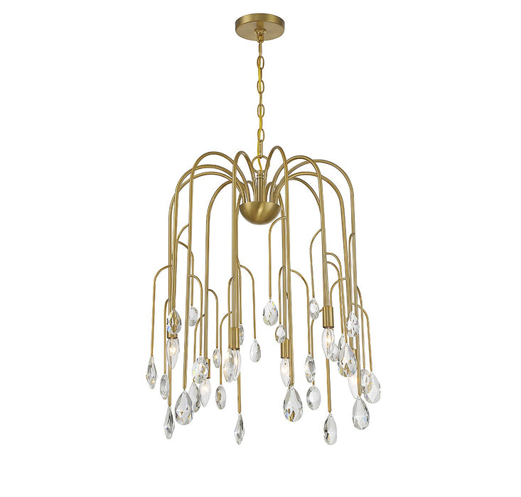 Savoy House 1-6686-6-127 Six Light Chandelier, Noble Brass