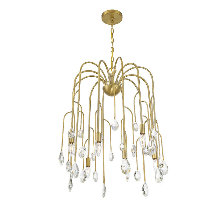 Savoy House 1-6686-6-127 Six Light Chandelier, Noble Brass