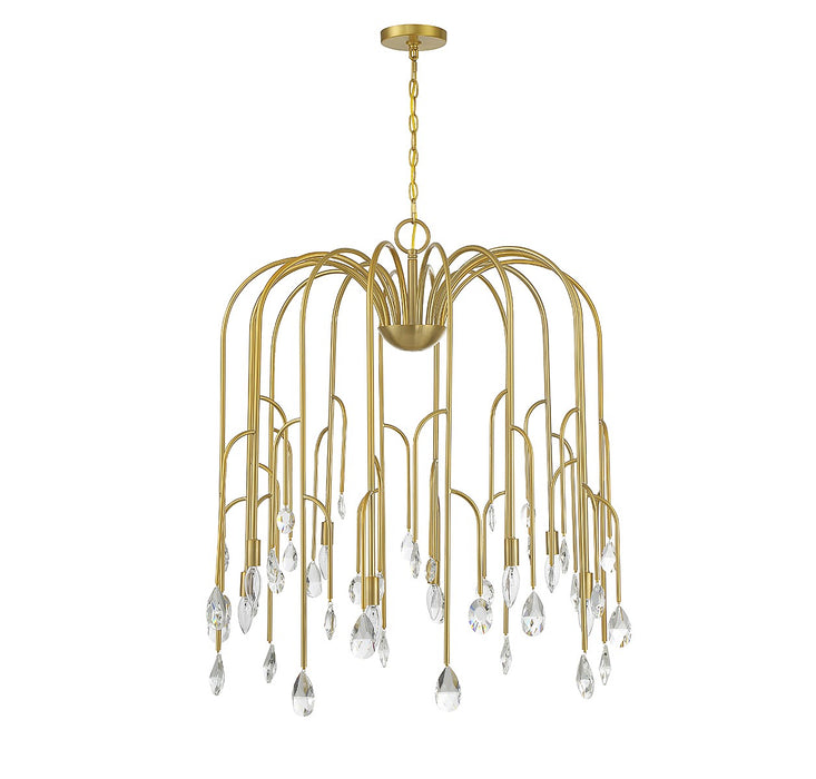 Savoy House 1-6688-8-127 Eight Light Chandelier, Noble Brass