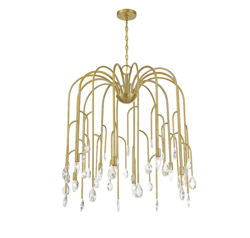 Savoy House 1-6688-8-127 Eight Light Chandelier, Noble Brass