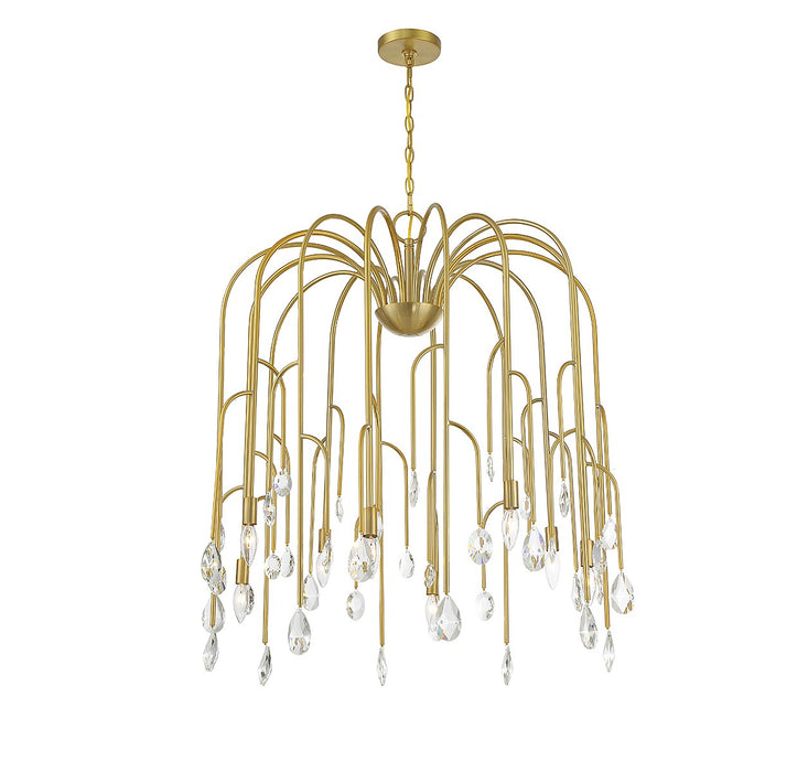 Savoy House 1-6688-8-127 Eight Light Chandelier, Noble Brass