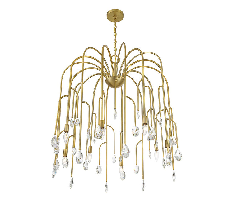 Savoy House 1-6688-8-127 Eight Light Chandelier, Noble Brass