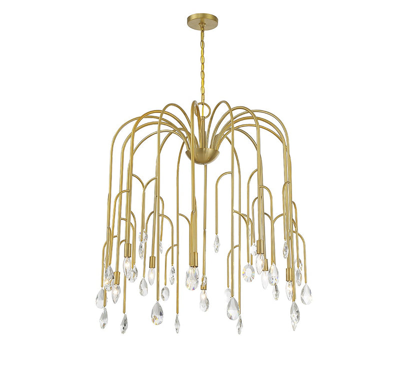 Savoy House 1-6688-8-127 Eight Light Chandelier, Noble Brass