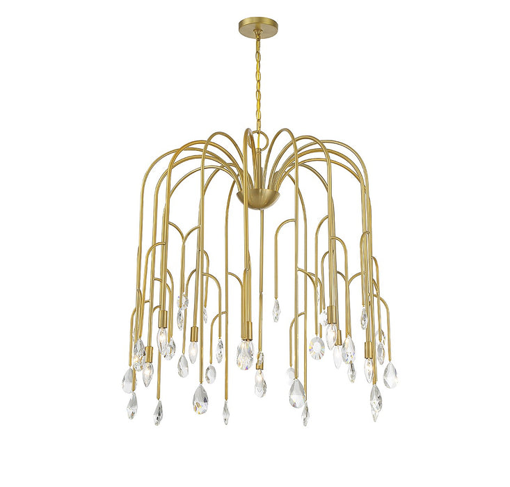 Savoy House 1-6688-8-127 Eight Light Chandelier, Noble Brass