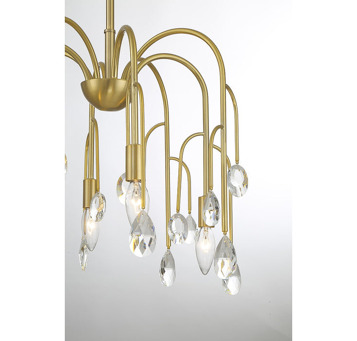 Savoy House 1-6688-8-127 Eight Light Chandelier, Noble Brass