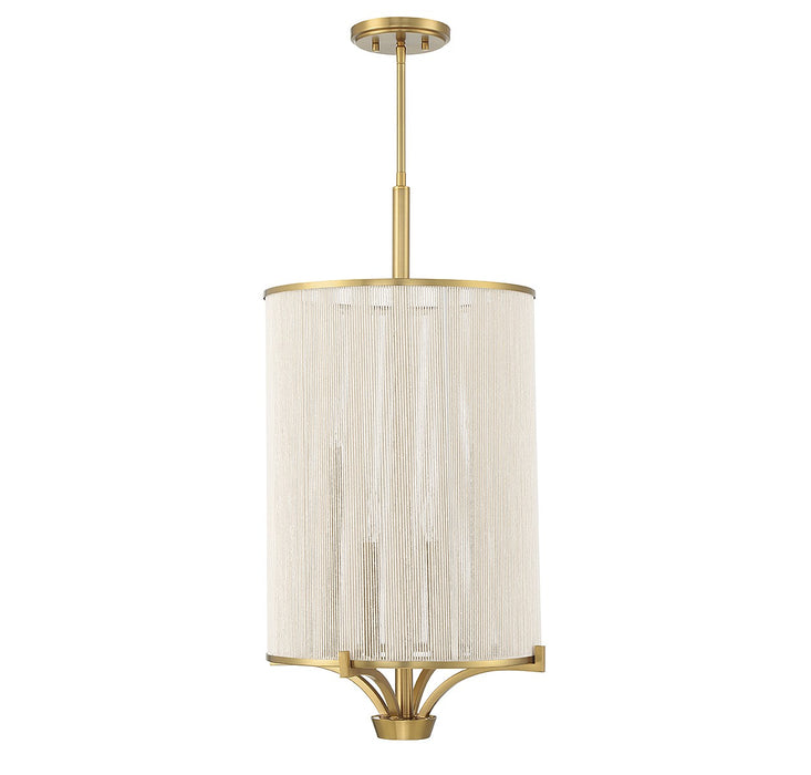 Savoy House 1-7750-4-322 Four Light Chandelier, Warm Brass
