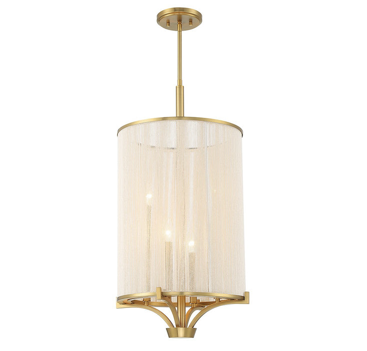 Savoy House 1-7750-4-322 Four Light Chandelier, Warm Brass