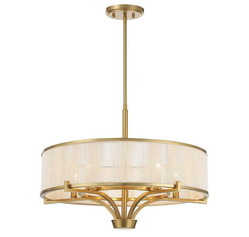 Savoy House 1-7751-5-322 Five Light Chandelier, Warm Brass
