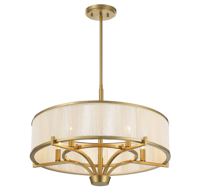 Savoy House 1-7751-5-322 Five Light Chandelier, Warm Brass