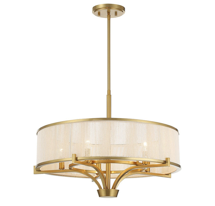Savoy House 1-7751-5-322 Five Light Chandelier, Warm Brass