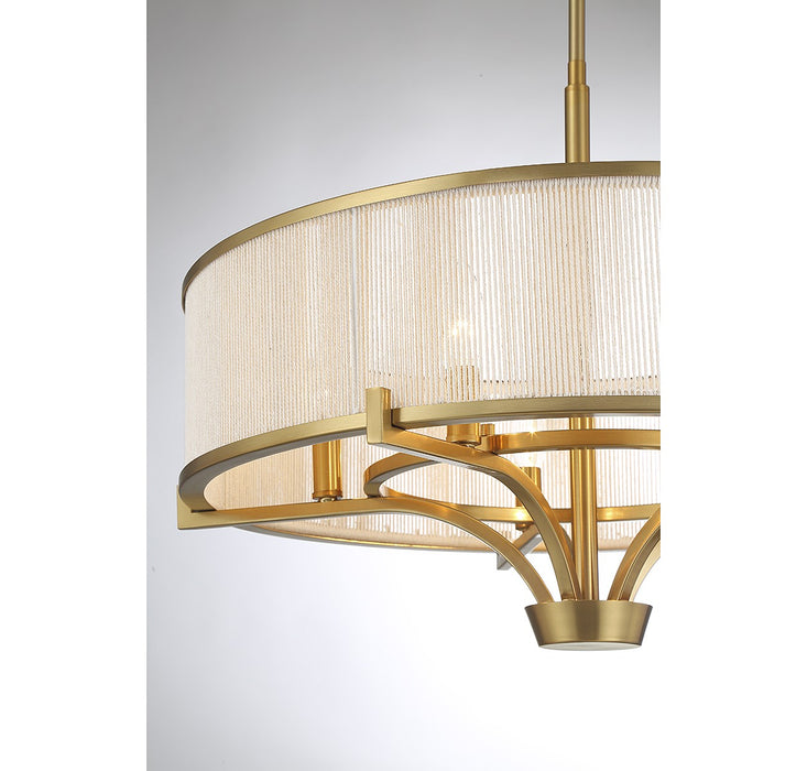 Savoy House 1-7751-5-322 Five Light Chandelier, Warm Brass