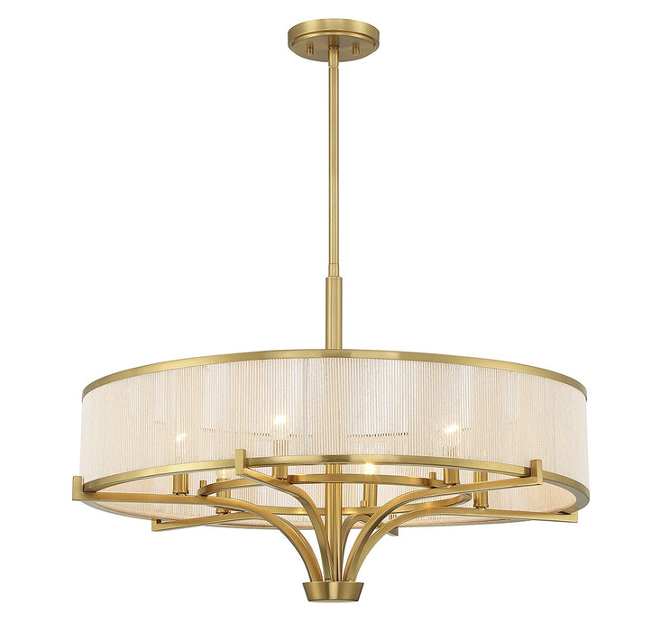 Savoy House 1-7752-6-322 Six Light Chandelier, Warm Brass