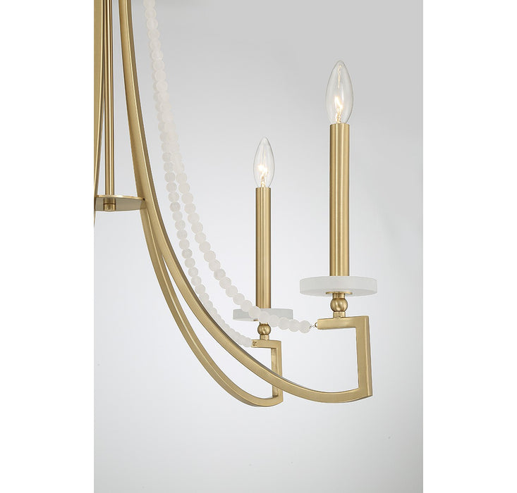 Savoy House 1-8803-5-322 Five Light Chandelier, Warm Brass
