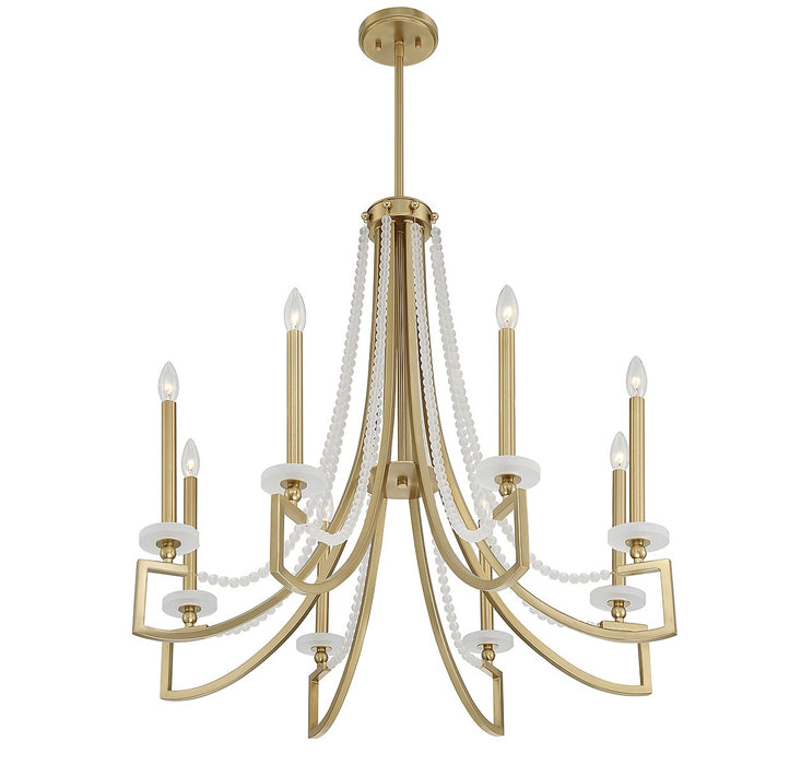 Savoy House 1-8804-8-322 Eight Light Chandelier, Warm Brass