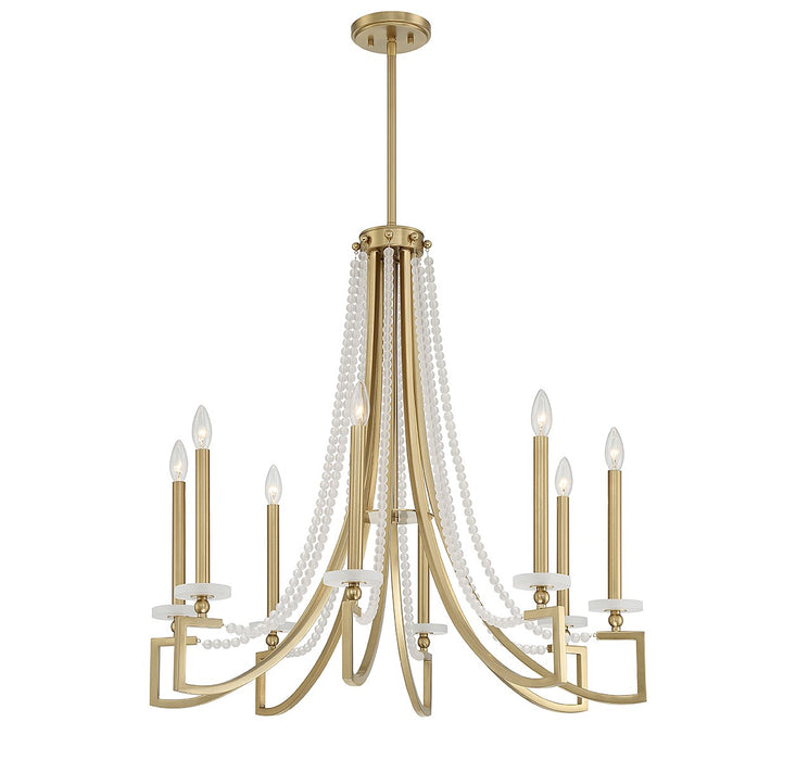 Savoy House 1-8804-8-322 Eight Light Chandelier, Warm Brass