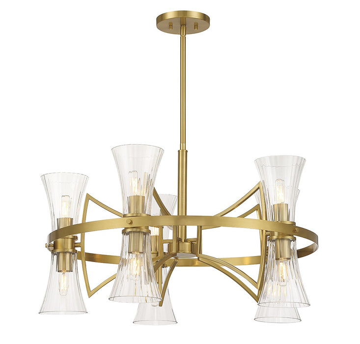 Savoy House 1-9704-10-322 Ten Light Chandelier, Warm Brass