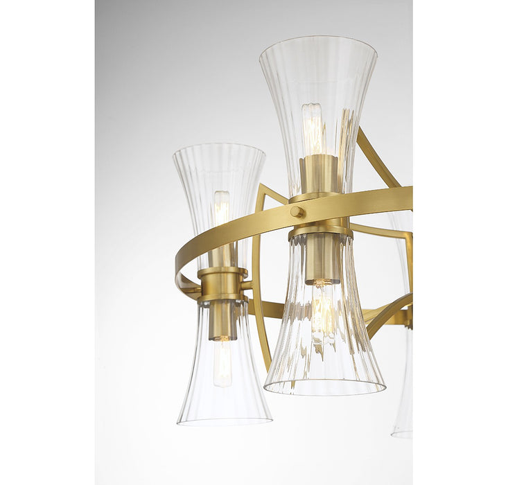 Savoy House 1-9704-10-322 Ten Light Chandelier, Warm Brass